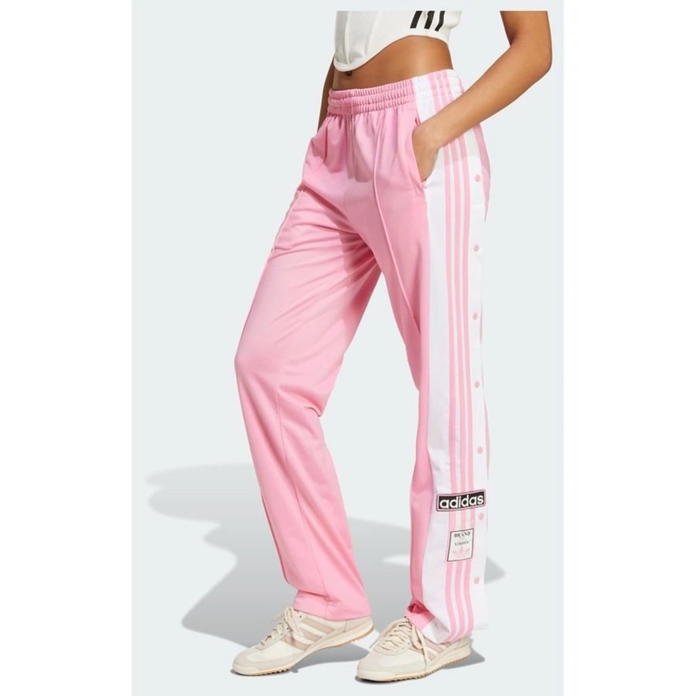 Adidas WOMEN’S Pink Joggers with White Stripes